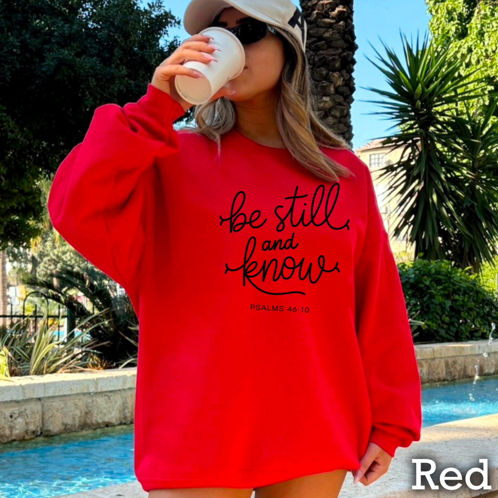 Be Still And Know Christian Graphic Sweatshirt