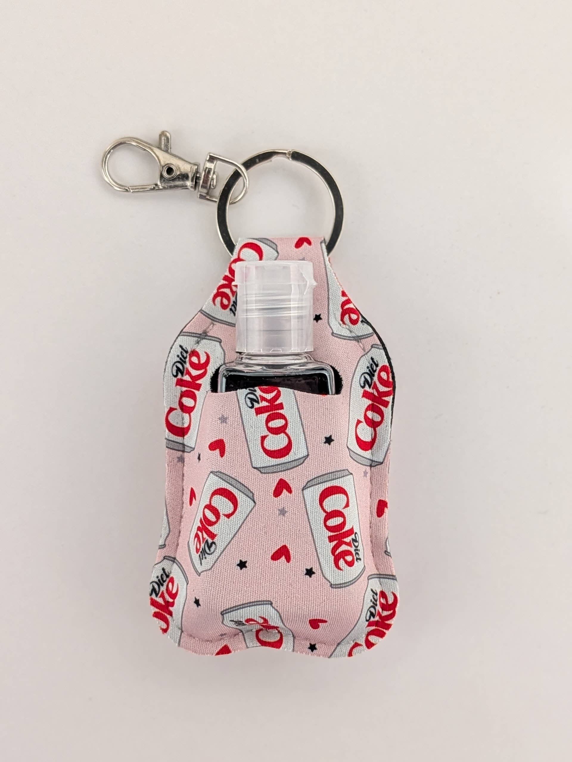 Diet Soda Hand Sanitizer Keychain Holder