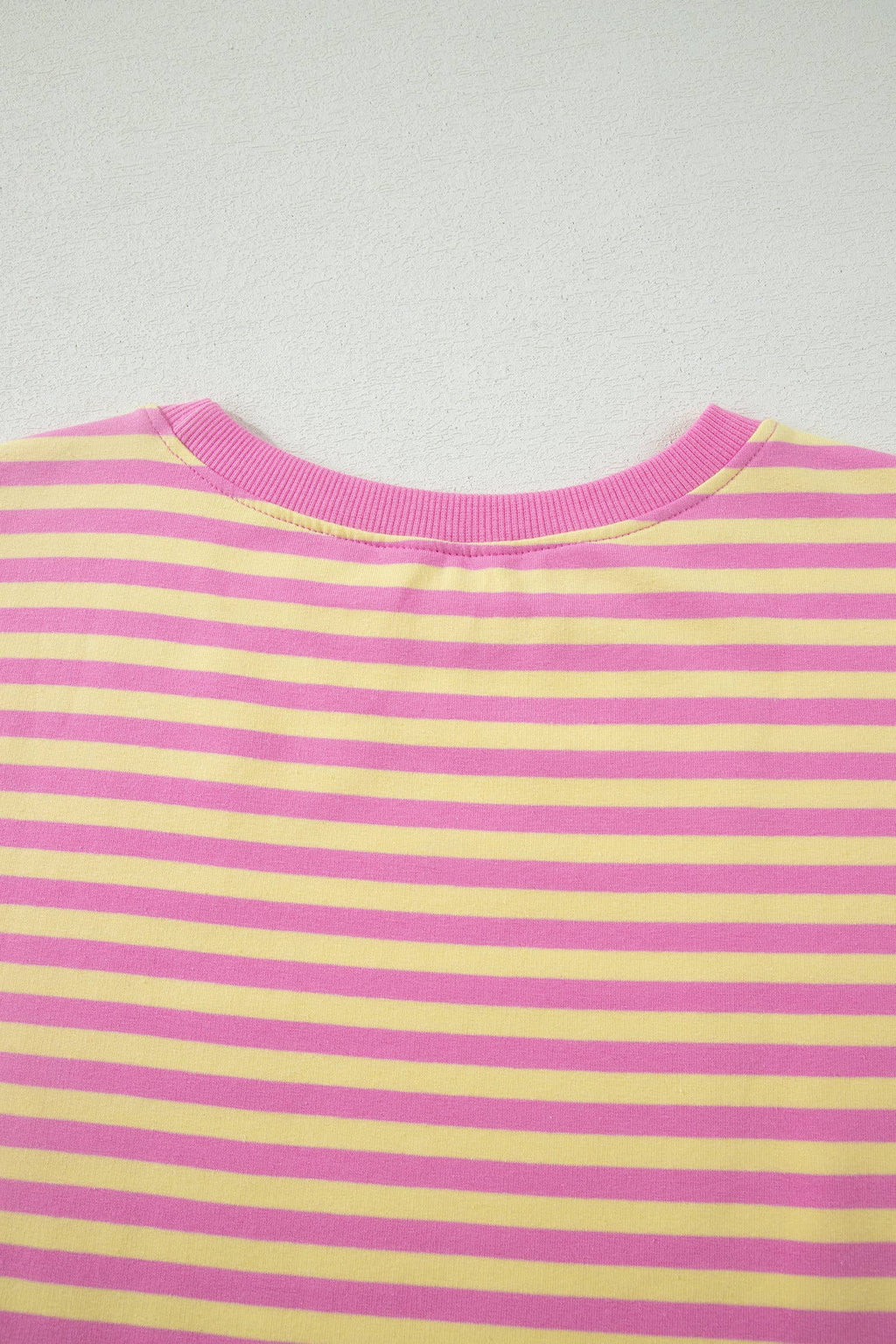 66 Stripe Short Sleeve Top and Skirt Lounge Set (S-XL): Pink Stripe / Missy / L